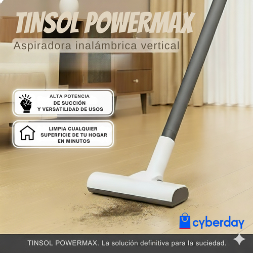 TINSOL™ PowerMax Aspiradora inalámbrica vertical – Potencia y libertad - Oferta exclusiva Cyber.
