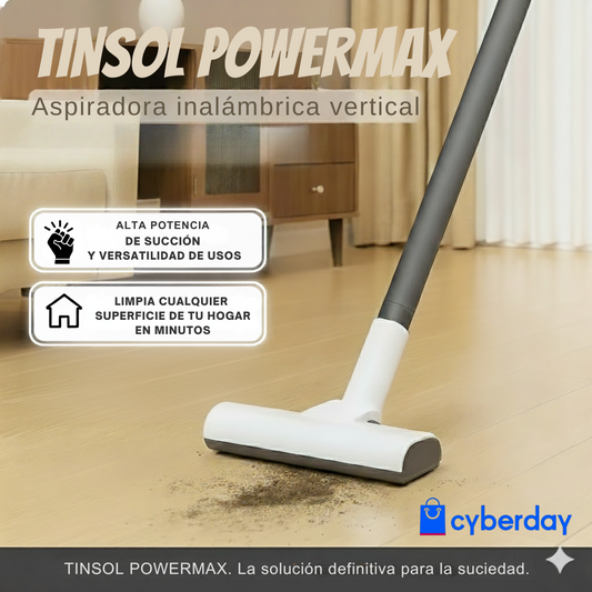 TINSOL™ PowerMax Aspiradora inalámbrica vertical – Potencia y libertad - Oferta exclusiva Cyber.